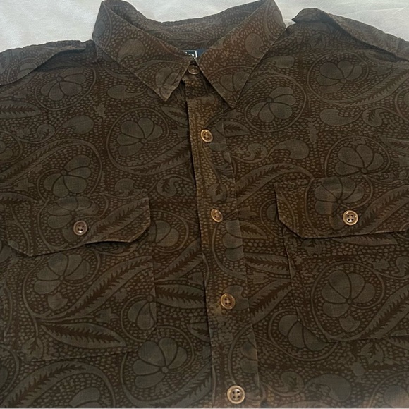Polo by Ralph Lauren Paisley Light-Weight Short-Sleeve Military Shirt – 2XL - Picture 4 of 9